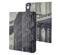 Vintage U.S.A. Manhattan Bridge Slim Case Compatible with iPad 10th 9th 8th 7th Generation 2022 2021 2020 2019 Protective Cover Stand