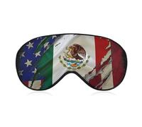 Vintage U.S.A. Mexico Flag Sleep Eye Mask Sleeping Light Blocking Cover Night Blindfold for Travel Nap
