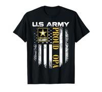 Vintage U.S. Army Proud Opa With American Flag Gift T-Shirt