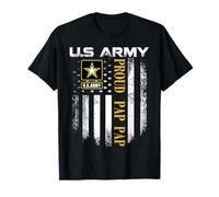 Vintage U.S. Army Proud Pap Pap With American Flag Gift T-Shirt