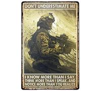 Vintage U.S Army Veteran Tin Sign for Home Garage Man Cave Shed Office Military Room Living Room Coffee Bar Wall Decor Retro Poster Plaque Military Fan Gift 12x17 inch