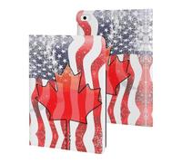 Vintage U.S. Canadian Flag Cute Tablet Case Unisex Slim Hard Protective Cover Compatible with iPad 9th/ 8th/ 7th