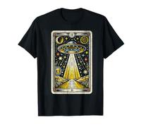 Vintage UFO Tarot Card Alien Astrology Retro Zodiac T-Shirt