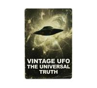 Vintage UFO THE UNIVERSAL TRUTH Metal Tin Sign