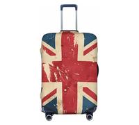 Vintage UK Flag Suitcase Cover Luggage Protector, Retro British Flag Elastic Luggage Covers Anti-Scratch Dustproof Luggage Sleeve Fits 18-21 Inch