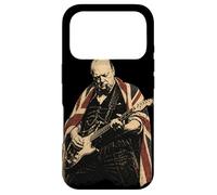 Vintage UK Flag Winston Churchill Playing Guitar Case for iPhone 17 Pro