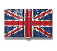 Vintage UK London British Flag Business Card Holder Metal Wallet Credit Card ID Case for Men Women
