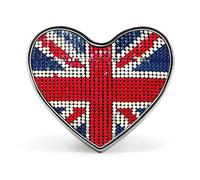 Vintage UK London British Flag Love Heart Badge Metal Pins Brooches Lapel Pins for Clothing Decoration