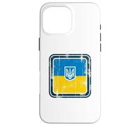 Vintage Ukrainian Banner Fan Ukraine Flag Retro Art Case for iPhone 16 Pro Max