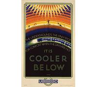 Vintage Underground It Is Cooler Below Travel Railway Poster Wall Art Print A4 & A3 (A3)