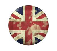 Vintage Union Jack British Flag Button Pins 5 Pcs, 2.4 Inch Round Button Badges Metal Personalized Picture Photo Pin Buttons Kit For Craft Supplies Christmas Diy Party Projects