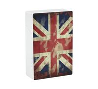 Vintage Union Jack British Flag Cigarette Case Vintage Cigarette Holder Case for Men Women Cigarette Box Cigarettes Smoking Accessories 20 Capacity Container Storage Box for Smoke 97mm King Size