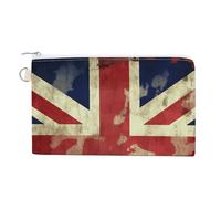 Vintage Union Jack British Flag Coin Purse with Key Ring Cute Change Purse Travel Portable Keychain Wallet with Zipper for Women Girls, style, One Size