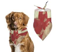Vintage Union Jack British Flag Dog Bandanas - Cute Pet Scarf for Dogs Cats Triangle Kerchief Bibs Soft Breathable Pet Bandanas Fashion Accessory for Puppy Small Medium Large Pets