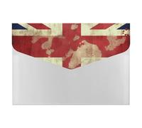 Vintage Union Jack British Flag File Folder Paper Bill Receipt Organizer Portable Document Organizer Expanding Accordion File Organizer Plastic Envelopes with 6 Pockets for Office Home