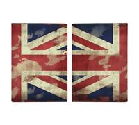Vintage Union Jack British Flag Passport Holder for Travel Leather Passport Covers Minimalist Passport Wallet Cover Case Cute Passport Book Holder Credit Card Holder for Women Men