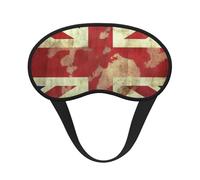 Vintage Union Jack British Flag Sleep Mask for Side Sleeper Eye Mask for Sleeping Light Blocking Sleep Eye Mask for Women Men Adjustable Elastic Strap Travel Nap Blackout Eye Shade Cover