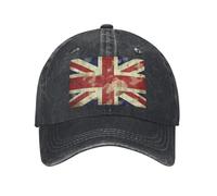 Vintage Union Jack British Flag Unisex Baseball Cap Breathable Cotton Trucker Hat Classic Denim Dad Hat Summer Sun Hat