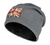 Vintage Union Jack British Flag Winter Beanies Knitted Hat Warm Beanie Hat Knit Beanie Skull Cap Knitted Hats Hiking Hats, Dark Gray-style, One size