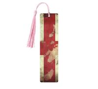 Vintage Union Jack British Flag Wood Bookmark for Book Lovers Birthday Teachers Gift, Handmade Craft Book Marks Ornaments with Tassel Exquisite Reading Page Markers for Men Women