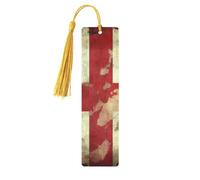 Vintage Union Jack British Flag Wood Bookmark for Book Lovers Birthday Teachers Gift, Handmade Craft Book Marks Ornaments with Tassel Exquisite Reading Page Markers for Men Women