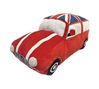 Vintage Union Jack Car - Cute Plush Toy for Kids and Collectors - Iconic British Heritage Vehicle