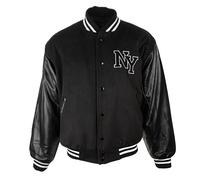 Vintage United States NY Baseball Sports Bomber Jacket - All Black