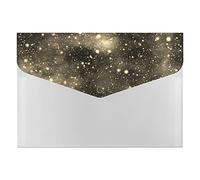 Vintage Universe, Nebula Night Starry Sky Rainbow Glittering Galaxy 6 Pockets Expanding File Organizer, File Manager Flap and Snap Button Closure for Student Teacher Doctor School 13 x 9.1 inch