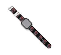 Vintage US Flag Cock Fight Silicone Watch Band Replacement Watch Straps Adjustable Sport Wristband for Women Men 38mm/40mm