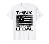 Vintage US Flag Free Thought Advocacy Design T-Shirt