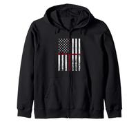 Vintage USA America English Flag St George's Cross England Zip Hoodie
