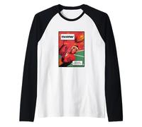 Vintage USA American Football Touchdown Sports Comic Graphic Raglan Baseball Tee