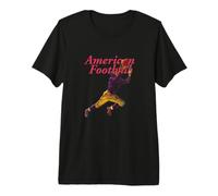 Vintage USA American Sports Football Receiver Catch Graphic Premium T-Shirt