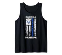 Vintage USA Flag Proud to Be an US Air Force Grandpa Tank Top