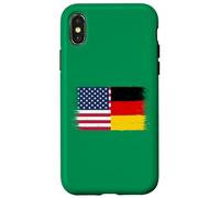 Vintage USA Germany Flag for Proud German Americans Pride Case for iPhone X/XS