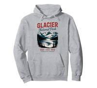 Vintage USA National Park Glacier Montana Pullover Hoodie
