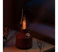 Vintage USB Rechargeable Humidifier, With Aromatherapy Essential Oil Diffuser, 8.86x3.74inch, For Bedroom Home Office, Light Adjustable(Coffee)