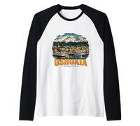 Vintage Ushuaia Argentina Travel Souvenir Landmark Gift Raglan Baseball Tee