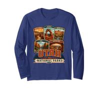 Vintage Utah Mighty Five National Park Adventure Trip Long Sleeve T-Shirt