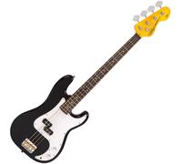 Vintage V4 ReIssued Bass Guitar ~ Rocker Black / Mirror Scratchplate