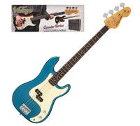 VINTAGE V40 COASTER BASS GUITAR PACK - CANDY APPLE BLUE