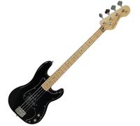 VINTAGE V40 MAPLE COASTER SERIES BASS GUITAR - GLOSS BLACK