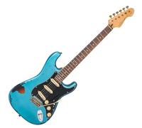 VINTAGE V6 ICON - DISTRESSED GUN HILL BLUE ON SUNBURST