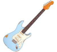 Vintage® V6 ICON Electric Guitar ~ Distressed Laguna Blue