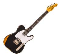Vintage V62 ICON Electric Guitar ~ Distressed Black