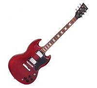 Vintage V69 Coaster Series Electric Guitar - Cherry Red, Red