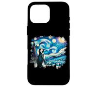 Vintage Van Gogh Starry Night Christmas Penguin Winter Snowy Case for iPhone 16 Pro Max