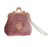 Vintage Velvet Coin Pouch for Women Red Portable Small Wallet | Mini Snap Purse, Easy to Carry, Suitable for Shopping and Business Use