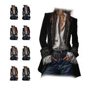 Vintage Velvet Embroidered Long Jacket Featuring Intricate Floral Embroidery Costume Pirate Blazer Coat Women Renaissance Top