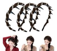 Vintage Velvet Pearl Top Hairband Slip Toothed Hairband For Women Accessories Girls Sweet Fashion Hair